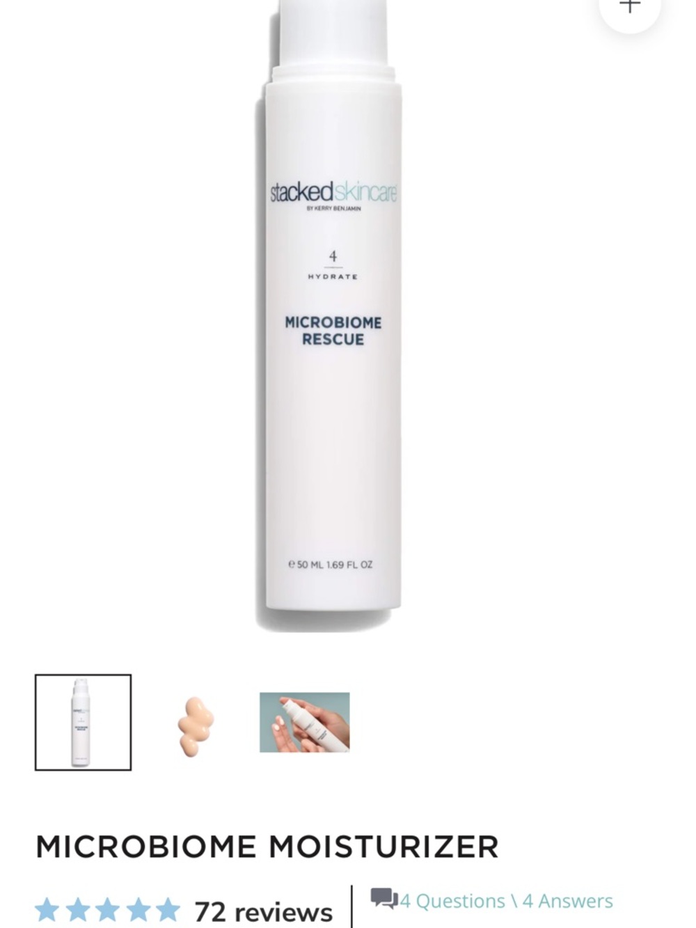StackedSkincare Microbiome Rescue Hydrating Moisturizer